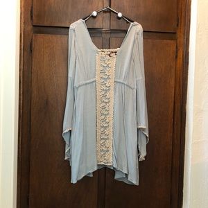 Sea foam and lace dress by Free people